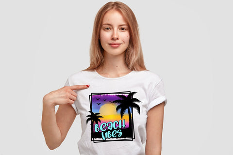 Beach Vibes, Summer Sublimation Design Sublimation CraftLabSVG 