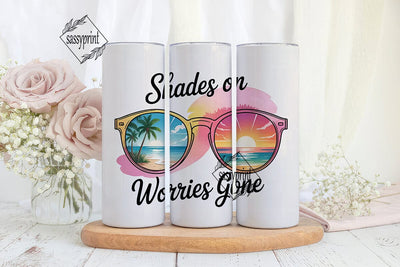 Beach Vibes Sunglasses 20oz Tumbler Wrap Sublimation sassyprint 