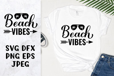 Beach vibes SVG. Funny summer quote shirt design SVG LaBelezoka 