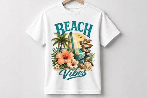Beach Vibes Tropical Coastal Sublimation PNG Digital Download SVG BillahCrafts 