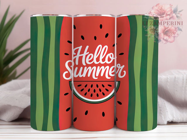 Beach Vibes Watermelon Tumbler, Watermelon Design Gift, Tropical Theme Cup, Summer Season Present, Fruit Pattern Design, Beach Vibes Cup, Sublimation Template Sublimation Li Zamperini 