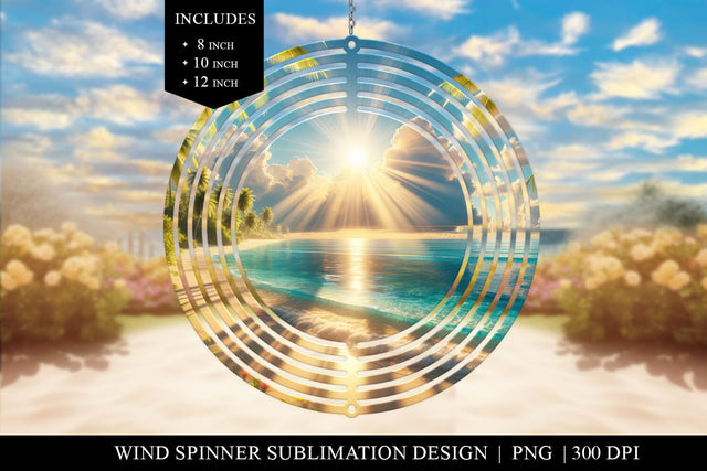Beach Wind Spinner Sublimation Design Sublimation BijouBay 