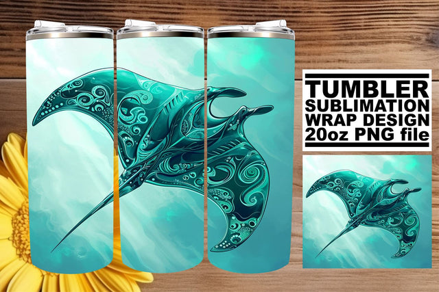 Beachcomber's Dream Tumbler Wrap, Sublimation Design, 20oz, Vibrant Sea Creatures, Coastal Watercolor Sublimation afrosvg 