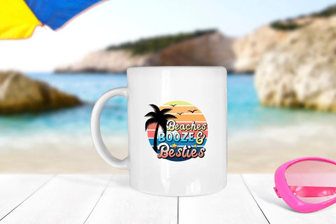 Beaches Booze & Besties | Summer Sublimation Sublimation CraftLabSVG 