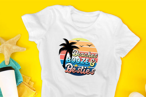 Beaches Booze & Besties | Summer Sublimation Sublimation CraftLabSVG 