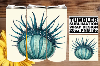 Beachfront Bliss Tumbler Design, Summer Sublimation Wrap, 20oz, Coastal Fish Art, Watercolor Ocean Sublimation afrosvg 