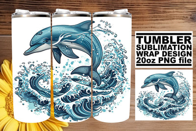 Beachside Bliss Tumbler Wrap, Sublimation Design, 20oz, Vibrant Ocean Life, Coastal Watercolor Sublimation afrosvg 