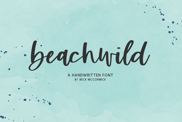 Beachwild Script Font Beck McCormick 
