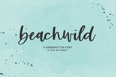Beachwild Script Font Beck McCormick 