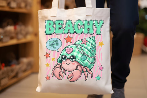 Beachy Cute Hermit Crab PNG Sublimation designartist 