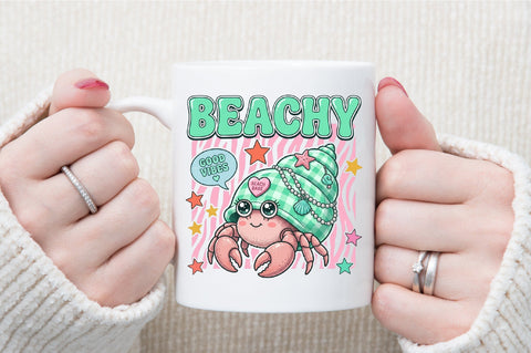 Beachy Cute Hermit Crab PNG Sublimation designartist 