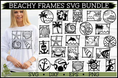 Beachy Frames SVG Bundle SVG Crunchy Pickle 
