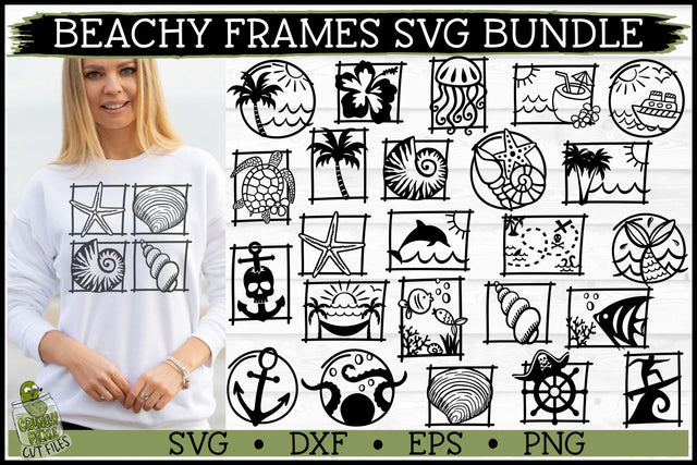 Beachy Frames SVG Bundle SVG Crunchy Pickle 