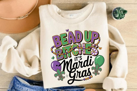 Bead Up Bitches It's Mardi Gras PNG, Crawfish PNG, Sublimation Design, Happy Mardi Gras PNG, Mardi Gras Sublimation Regulrcrative 