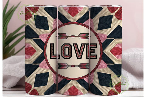 Beaded Love Tumbler Wrap Sublimation PixelChick 
