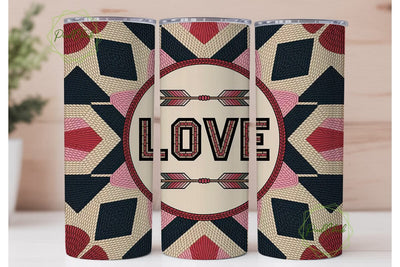 Beaded Love Tumbler Wrap Sublimation PixelChick 