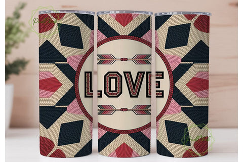 Beaded Love Tumbler Wrap Sublimation PixelChick 