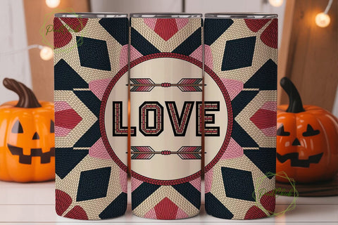 Beaded Love Tumbler Wrap Sublimation PixelChick 