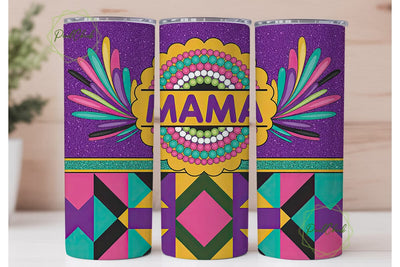 Beaded Mama Tumbler Wrap PNG Sublimation PixelChick 