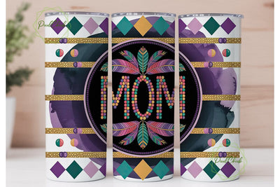 Beaded Mom Tumbler Design Sublimation PixelChick 