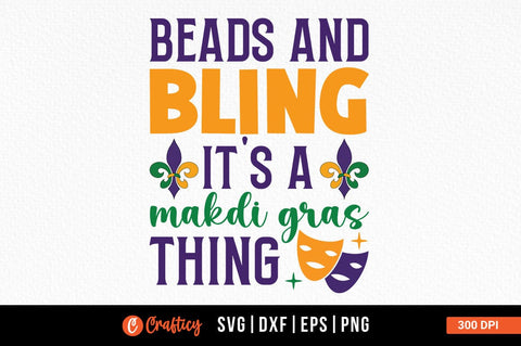 Beads and bling it's a makdi gras thing SVG Design SVG Designangry 
