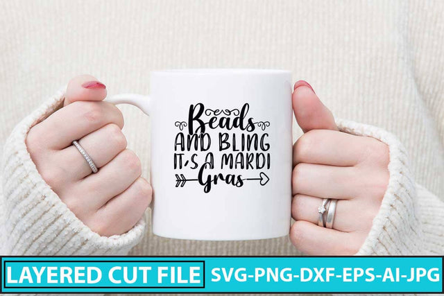 Beads and Bling It's a Mardi Gras SVG Design SVG Syaman 