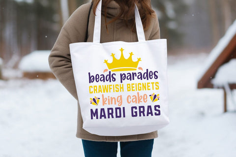 Beads Parades Crawfish Beignets King Cake Mardi Gras SVG Design SVG Designangry 