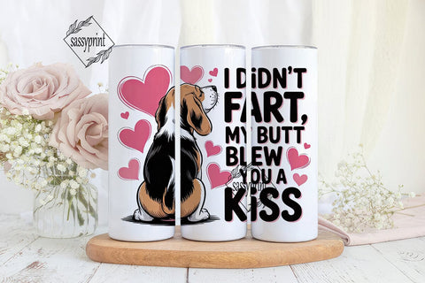 Beagle Butt Kiss 20oz Tumbler Wrap Sublimation sassyprint 