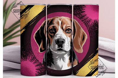Beagle Face 20oz Tumbler Wrap Sublimation sassyprint 