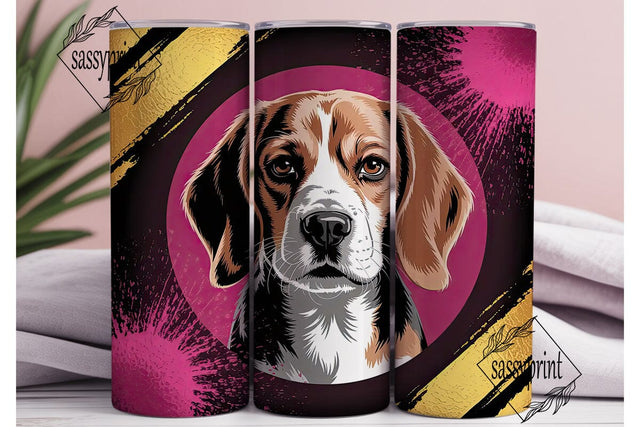 Beagle Face 20oz Tumbler Wrap Sublimation sassyprint 