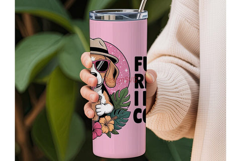 Beagle Iced Coffee 20oz Tumbler Wrap Sublimation DesignSVG 