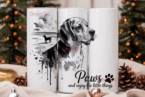 Beagle Paws Tumbler Wrap Sublimation DesignSVG 