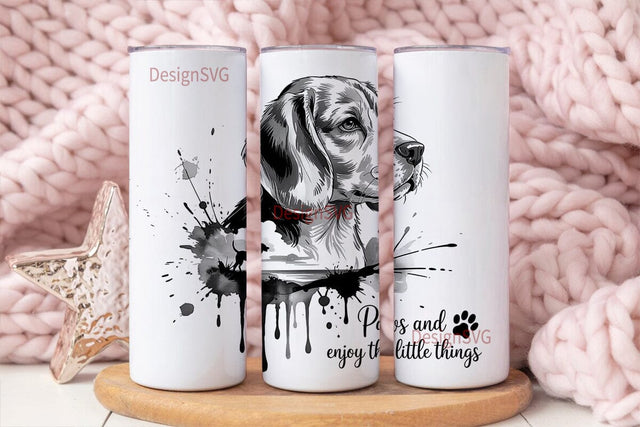 Beagle Paws Tumbler Wrap Sublimation DesignSVG 