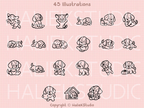 Beagle SVG Design Bundle SVG HalieKStudio 