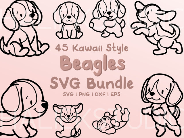 Beagle SVG Design Bundle SVG HalieKStudio 