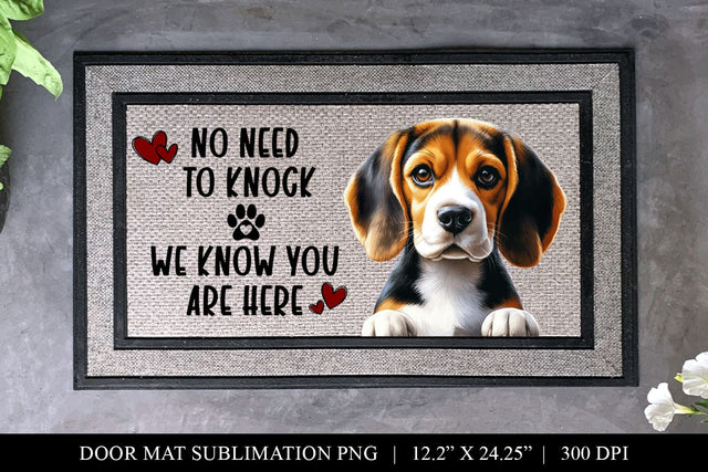 Beagle Welcome Doormat Sublimation Design Sublimation BijouBay 