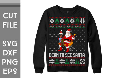 Bean To See Santa sweater design SVG Svgcraft 