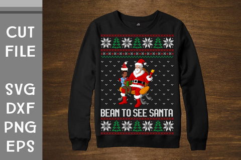 Bean To See Santa sweater design SVG Svgcraft 
