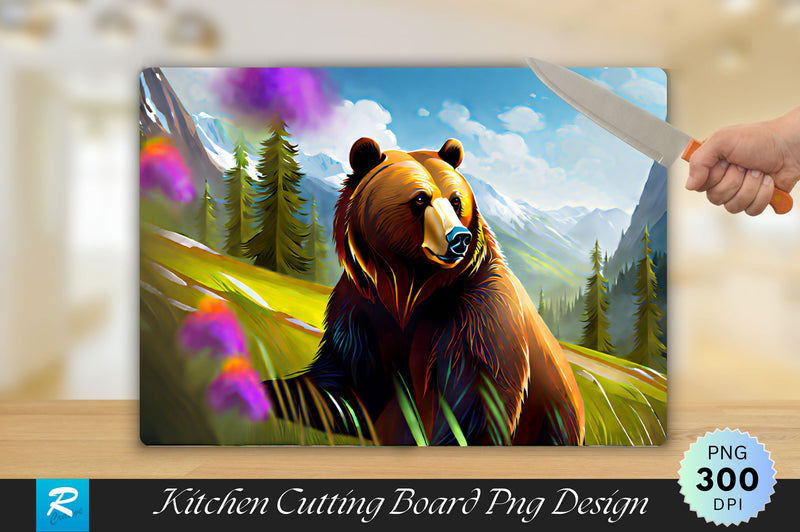 Bear Cutting Board Cutting Board Sublimation Regulrcrative 
