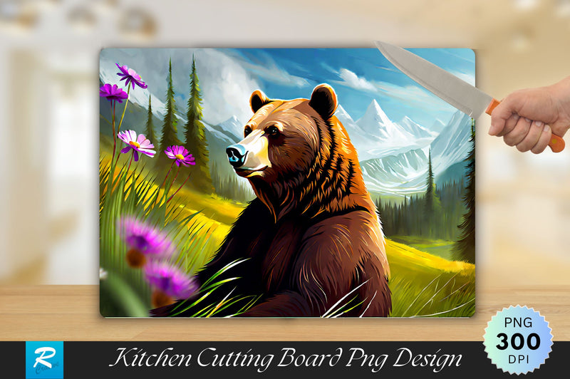 Bear Cutting Board Cutting Board Sublimation Regulrcrative 