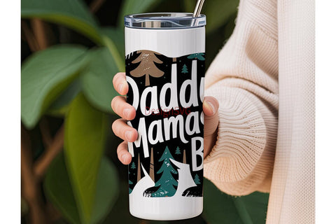 Bear Family 20oz Tumbler Wrap Sublimation DesignSVG 