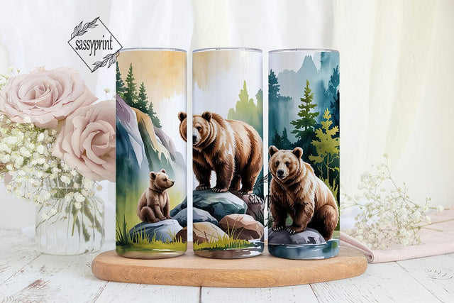 Bear Family Tumbler Design Sublimation sassyprint 
