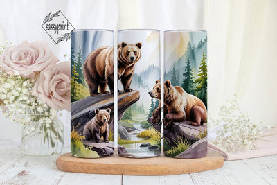 Bear Family Tumbler Design Sublimation sassyprint 