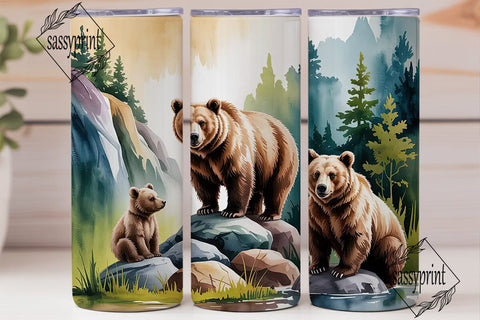 Bear Family Tumbler Design Sublimation sassyprint 