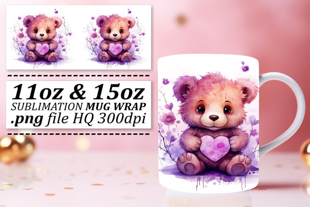 Bear Hug Expressions: Valentines Day Mug Sublimation Sublimation afrosvg 