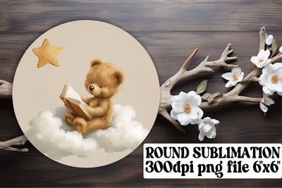 Bear Hugs Sublimation Delights in Circle Art Sublimation afrosvg 