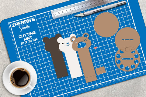 Bear Money Cake Holder Paper Cut SVG zafrans studio 