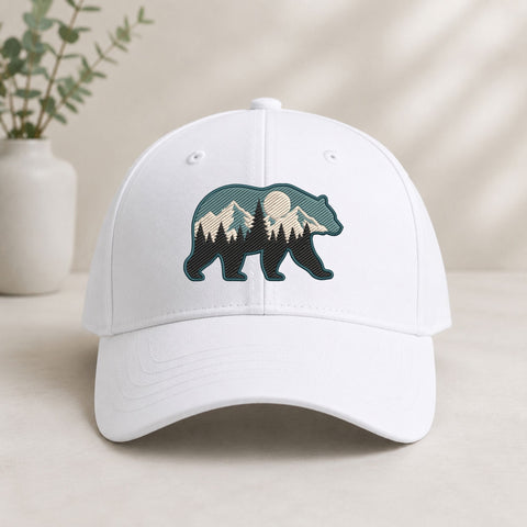 Bear Mountain Forest Machine Embroidery Design – Outdoor Wildlife Embroidery File Embroidery/Applique DESIGNS PatternFeed8 