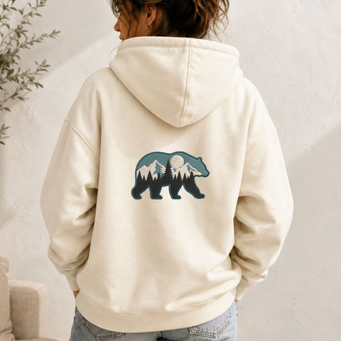 Bear Mountain Forest Machine Embroidery Design – Outdoor Wildlife Embroidery File Embroidery/Applique DESIGNS PatternFeed8 