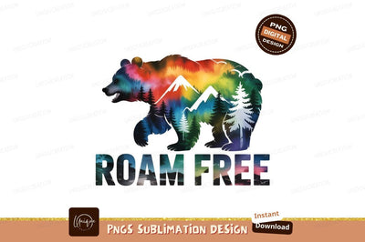 Bear Mountain Landscape Watercolor Design Sublimation Sublimation Designangry 